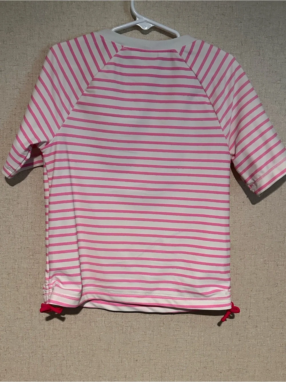 Tommy Bahama Size 10 Girls Pink Striped 'Fruity Cutie' Rash Guard Swim Top